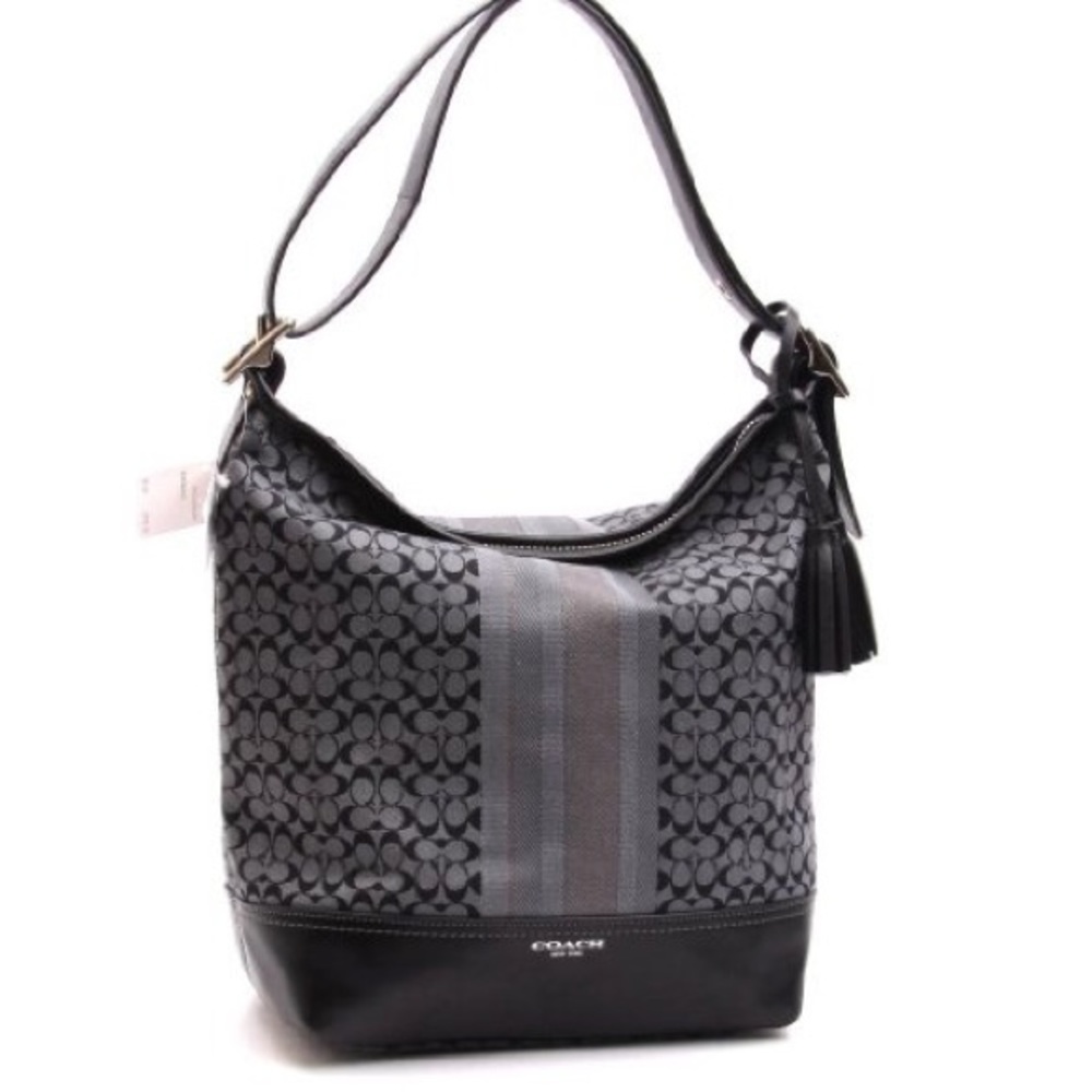 Coach legacy striped duffle